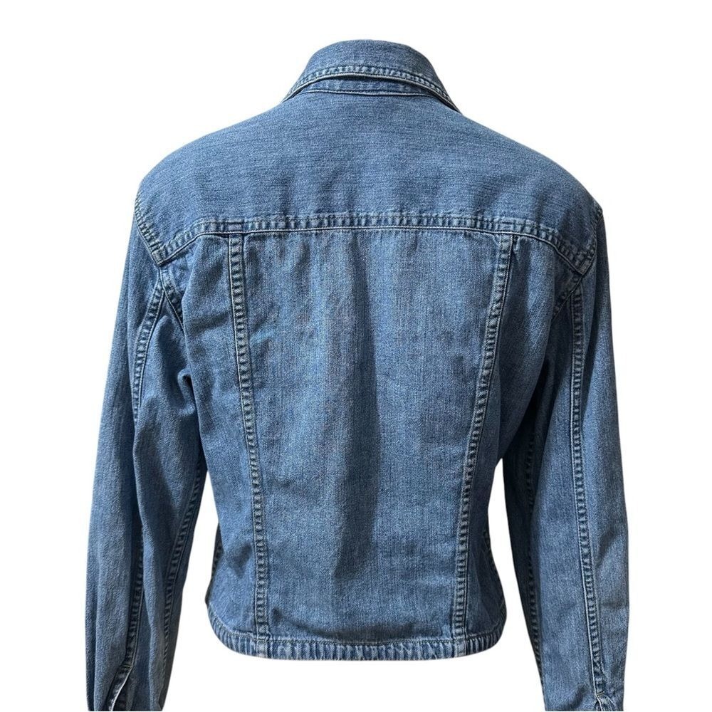 Liz Claiborne Lizwear Blue Denim Zip Up Jacket Womens Small 100% Cotton Vintage - Picture 6 of 8